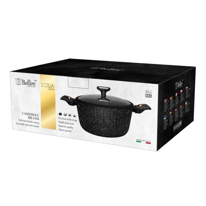 Bollire BR-1504 non-stick casserole with lid 28cm 6.6l