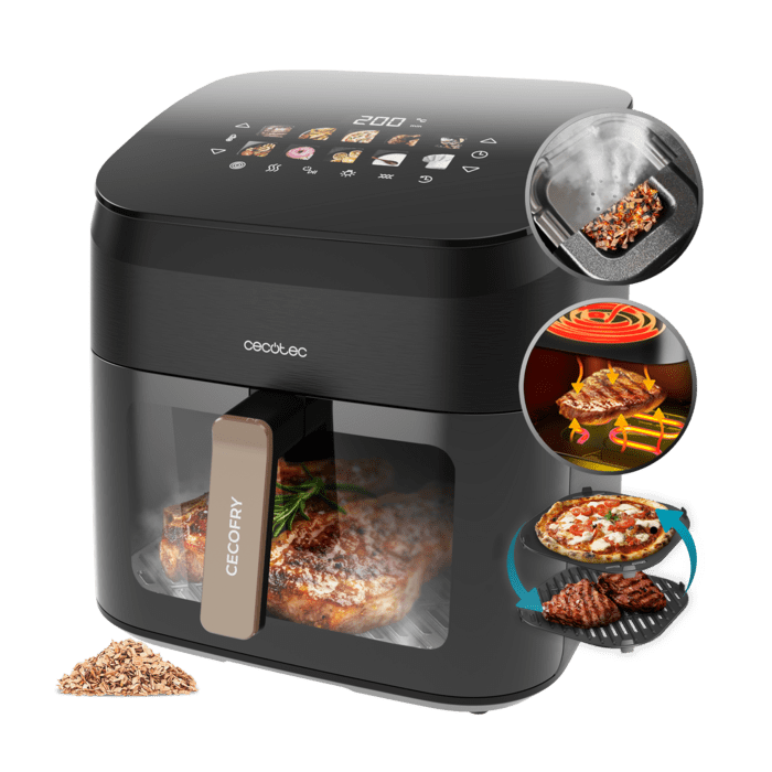 Cecotec A01_EU01_101136 Air Fryer Cecofry&Grill Smokin 8500, 8.5l
