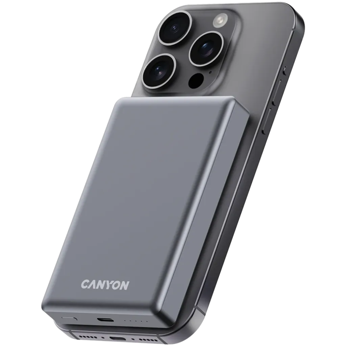 Canyon CNS-CPB510DG/10000mAh Magnetic Power Bank, Grey
