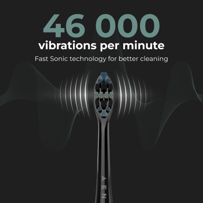 AENO ADB0006 Sonic Electric Toothbrush DB6,Black