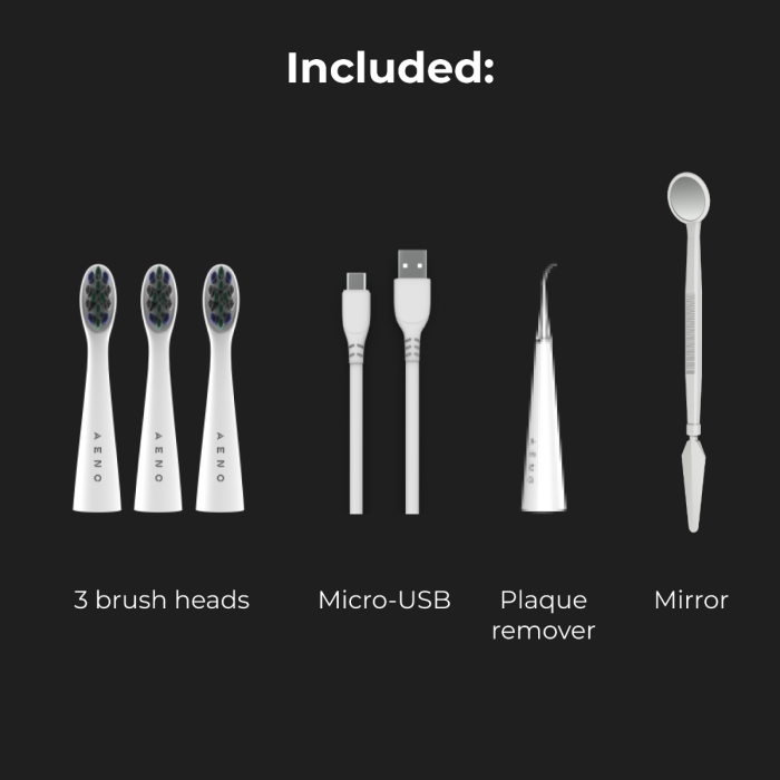 AENO ADB0008 Sonic Electric toothbrush DB8,White