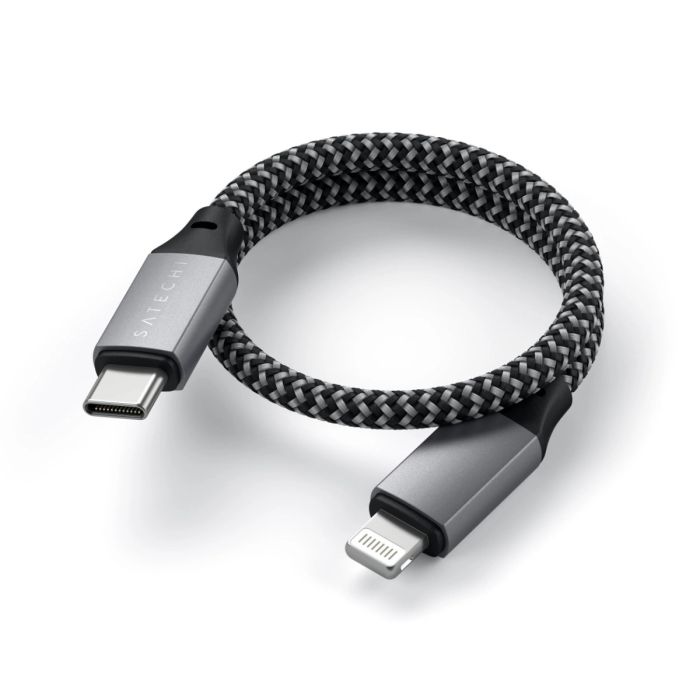 Satechi Type C To MFI Cable 10 Inch- Space Gray /ST-TCL10M