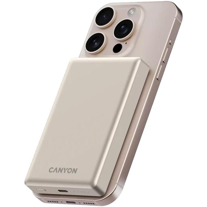 Canyon OnPower 510 Slim Magnetic Power Bank, 10000mAh, Beige /CNS-CPB510BE
