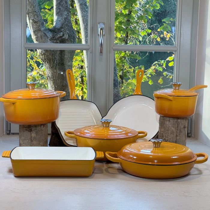 Brandani 52575 cast iron oval casserole yellow 5l