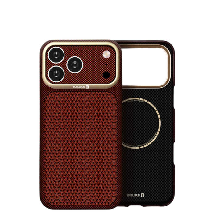 Evelatus iPhone 18 Pro Max Carbon Premium Edition MagSafe Case, Burgundy /1950791