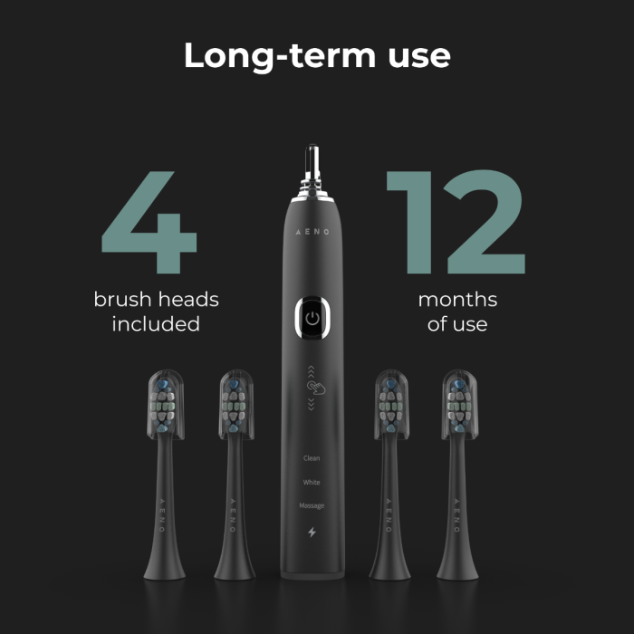 AENO ADB0004 Sonic Electric Toothbrush, DB4,Black
