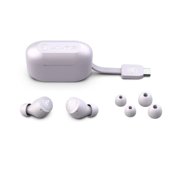 JLab Go Pop+ True Wireless Earbuds, Lilac (IEUEBGAIRPOPRLLC124)