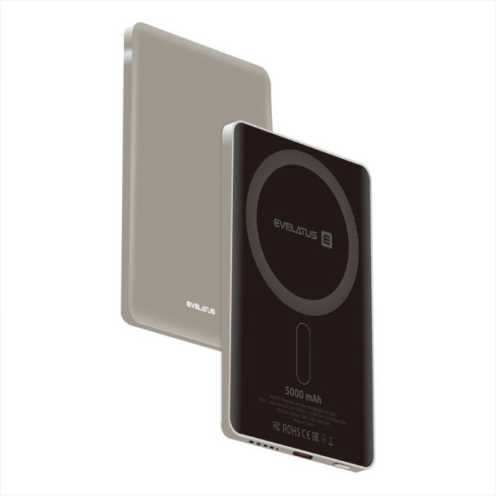 Evelatus MagLink Elite Wireless Power Bank 5000mAh Grey /EVEP02PBME