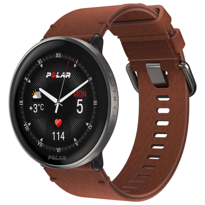 Polar ignite 3 ti lthr brnz m/l
