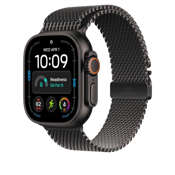 Apple Watch 49mm Black Titanium Milanese Loop - Medium /MK0G4ZM/A