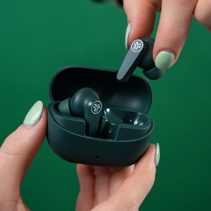 JLab Go Pods ANC True Wireless Earbuds, Sage (IEUEBGOPODSRSGE124)