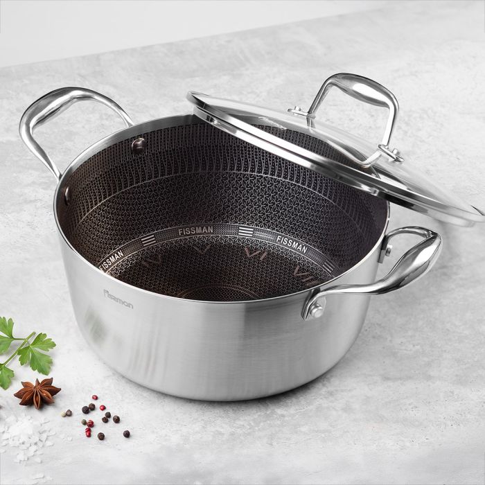 Fissman 15357 FOBUS induction casserole with glass lid 28cm 8l - outlet