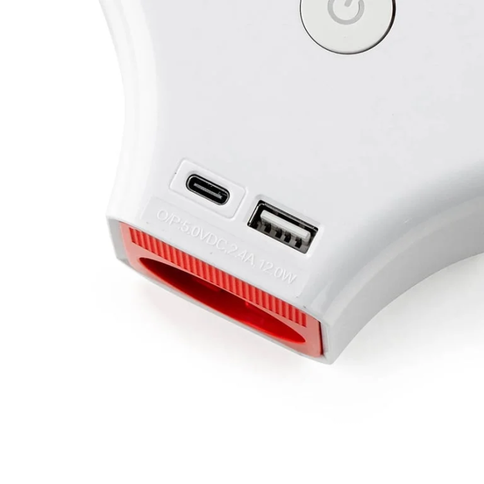 Muhler Portable Multiple Socket with 3-way Shuttered Outlets and 2-way USB-A and USB-C /1006118