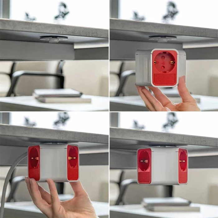 Muhler Portable Multiple Socket with 3-way Shuttered Outlets and 2-way USB-A and USB-C /1006118