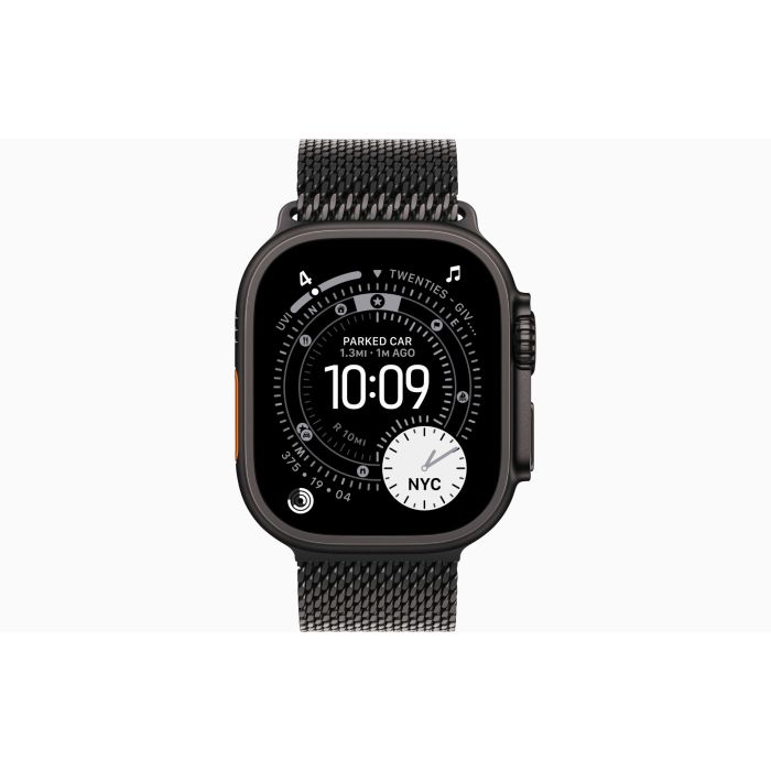 Apple Watch Ultra 3  49mm Black Titanium, Black Titanium Milanese Loop - Large /MF1T4QI/A
