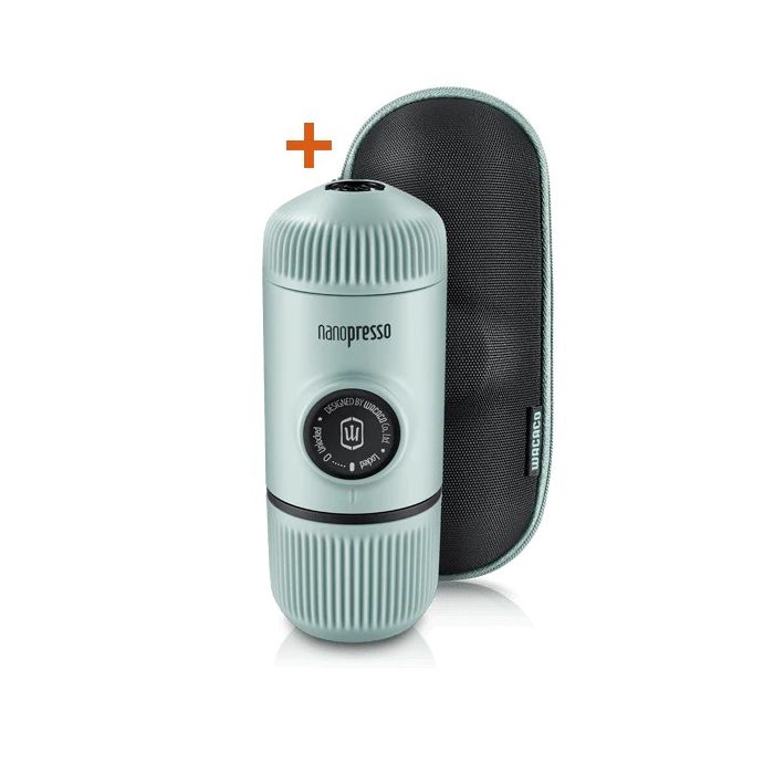 Wacaco Nanopresso Arctic Blue portable coffee machine+Case