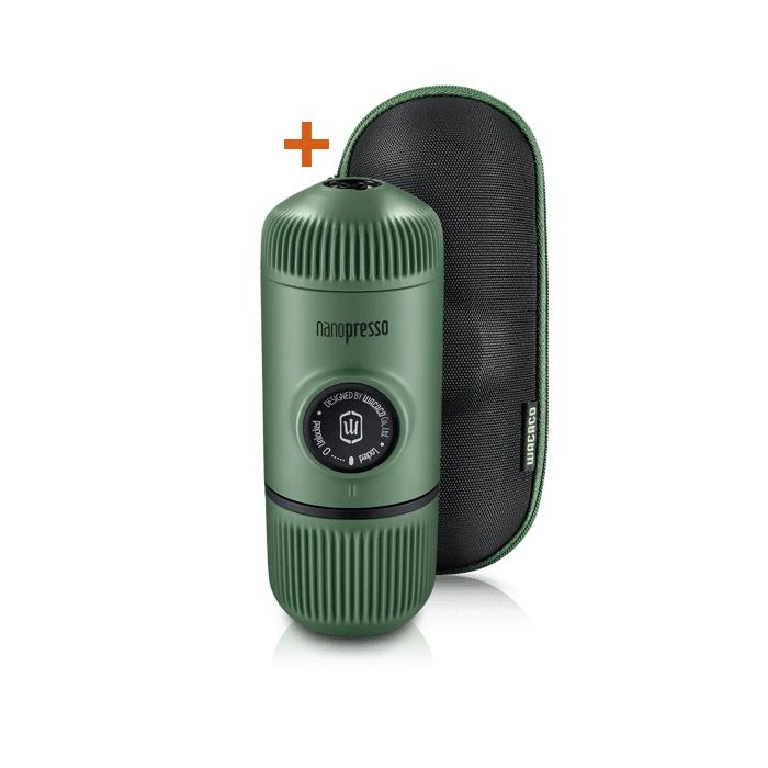 Wacaco Nanopresso Moss Green portable coffee machine+Case(M)