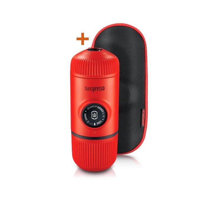 Wacaco Nanopresso Lava Red portable coffee machine+Case