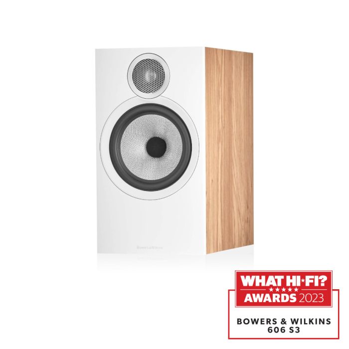 B & W 606 S3 Bookshelf Speaker Oak
