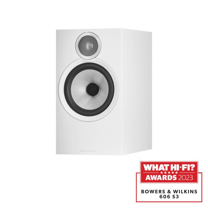 B & W 606 S3 Bookshelf Speaker White