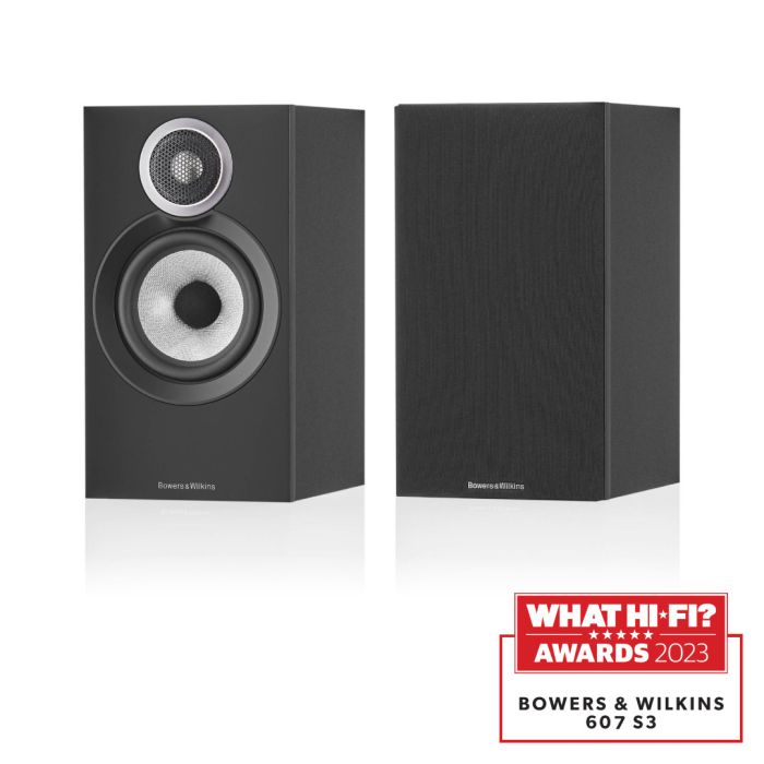 B & W 607 S3 Small Bookshelf Speaker Black