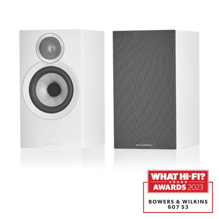 B & W 607 S3 Small Bookshelf Speaker White