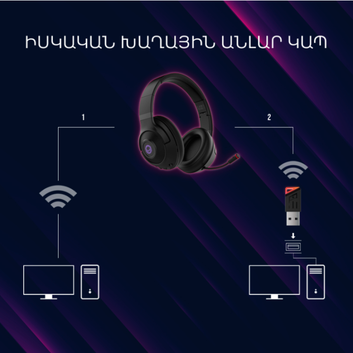 Lorgar Noah 701 Bluetooth headset Black (LRG-GHS701)