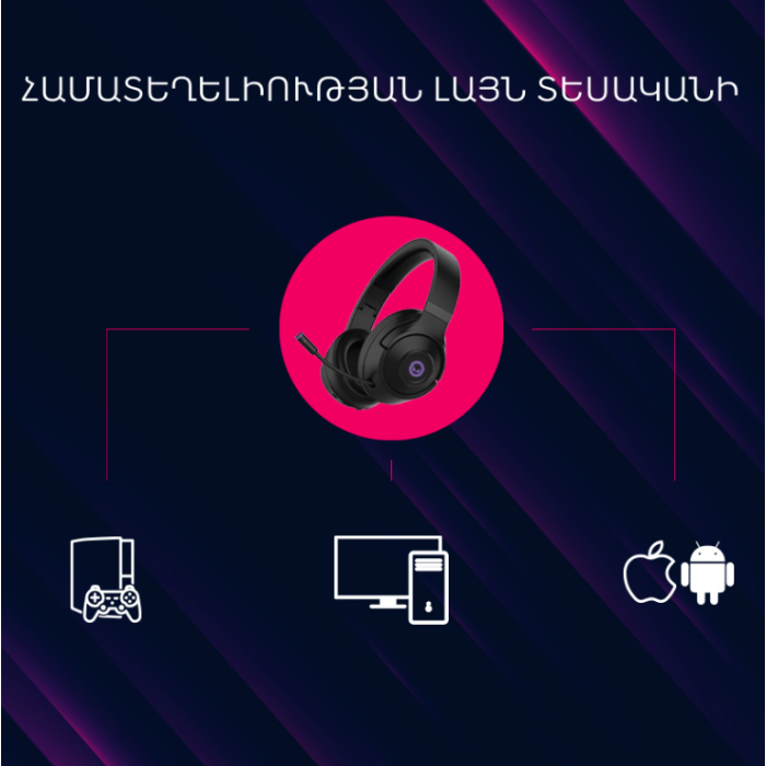 Lorgar Noah 701 Bluetooth headset Black (LRG-GHS701)