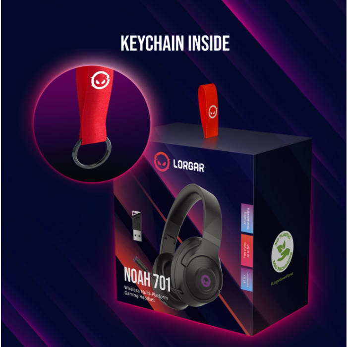 Lorgar Noah 701 Bluetooth headset Black (LRG-GHS701)