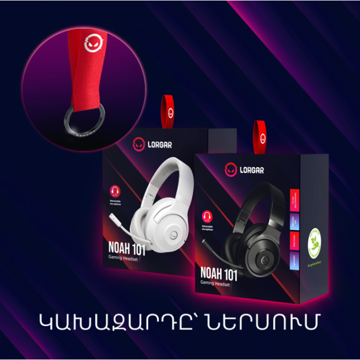 Lorgar Noah 101 Headset 3.5mm 2m Black (LRG-GHS101B)