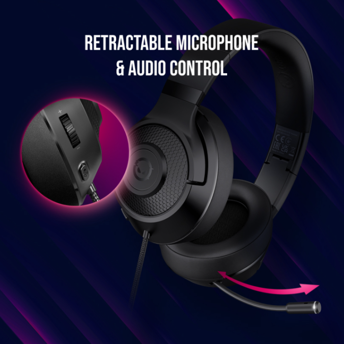 Lorgar Noah 101 Headset 3.5mm 2m Black (LRG-GHS101B)