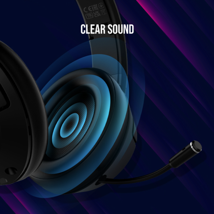 Lorgar Noah 101 Headset 3.5mm 2m Black (LRG-GHS101B)
