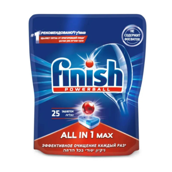 Finish All in One dishwasher tablets /25pcs./
