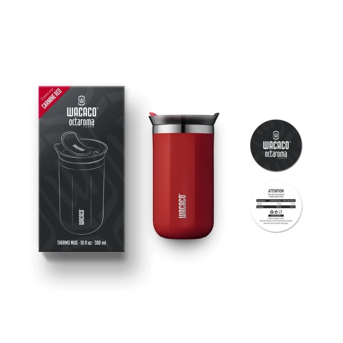 Wacaco Octaroma Lungo Carmine Red mug 300ml