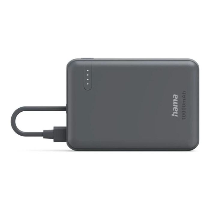 Hama “Travel” Power Pack with Cable, 10000mAh, 2 Outputs: 2x USB-C, Anthracite /201739