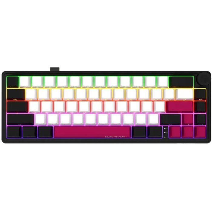Lorgar Wireless Mechanical Gaming Keyboard Pro, Black/White/Pink, EN layout /LRG-KBP7075W-BK-US