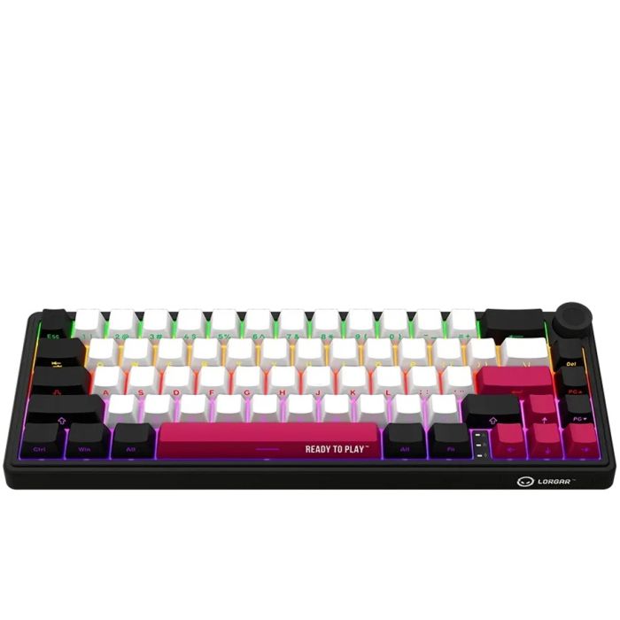 Lorgar Wireless Mechanical Gaming Keyboard Pro, Black/White/Pink, EN layout /LRG-KBP7075W-BK-US