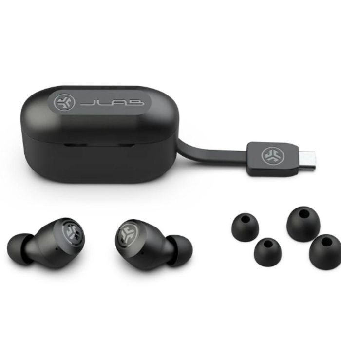 JLab Go Pop+ True Wireless Earbuds, Black (IEUEBGAIRPOPRBLK124)