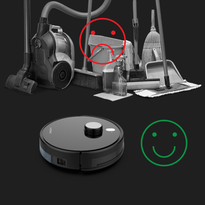 AENO ARC0001S Robot Vacuum Cleaner RC1S Black