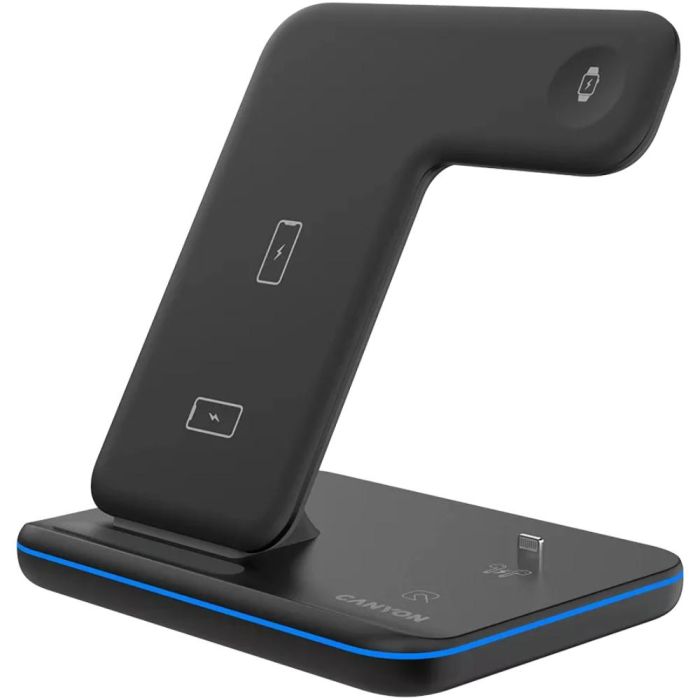 Canyon WS-302, 3 in 1 Wireless Charger, Black /CNS-WCS302B