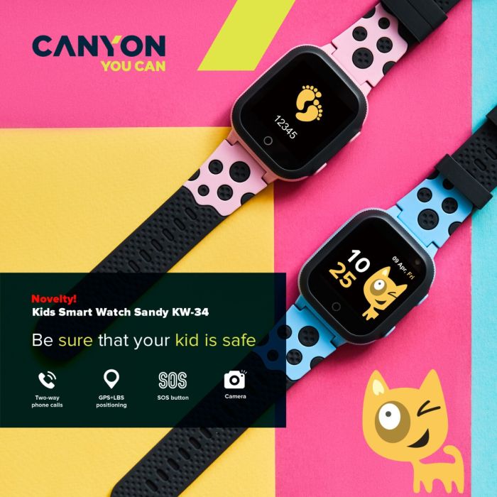 Canyon CNE-KW34BL/Sandy KW-34 Smart Watch Blue