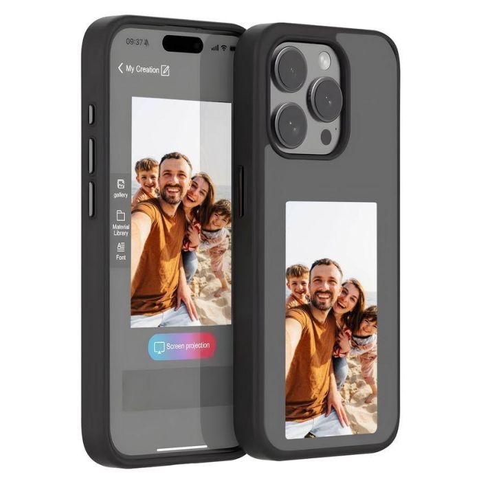 Evelatus LiveCase All iPhone 18/17/16/15/14 Display, Smart Display for Custom Photos, Black /1992956