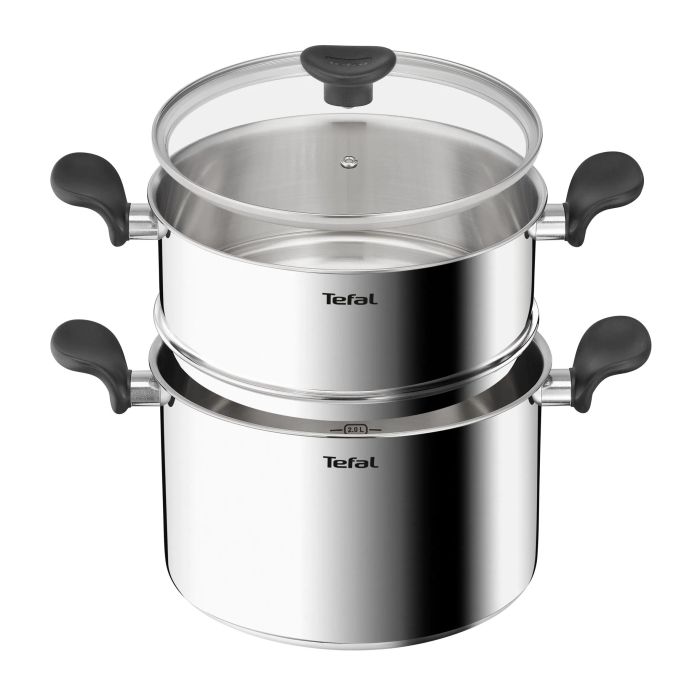 Tefal E3089514 pot with lid & steamer basket 24cm 9l