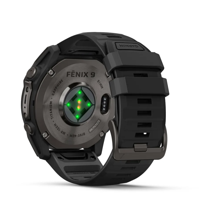 Garmin Fenix 9, 51mm, Carbon DLC, Black Band