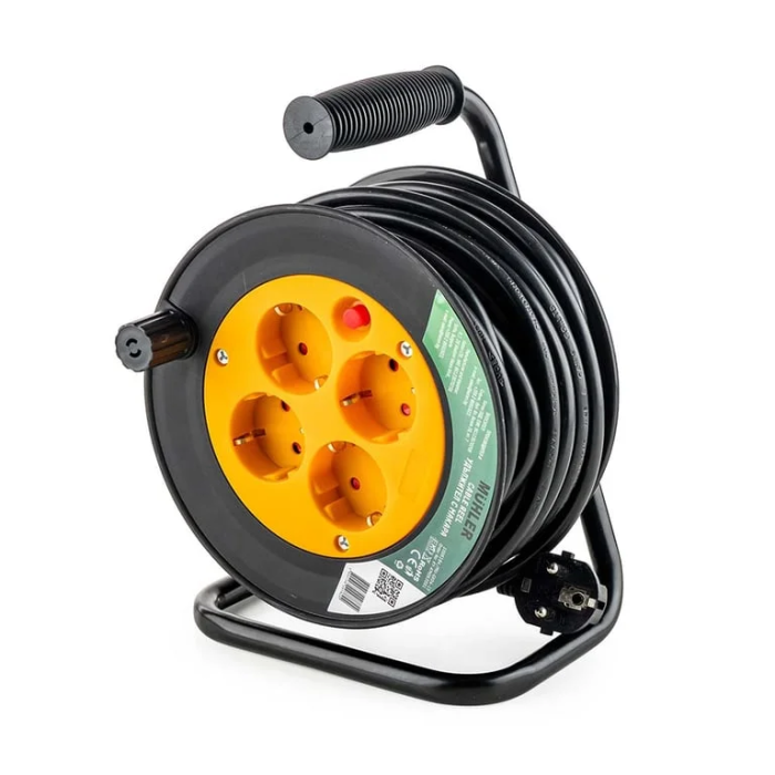 Muhler Cable Reel with 4 Sockets, 15m /1006184
