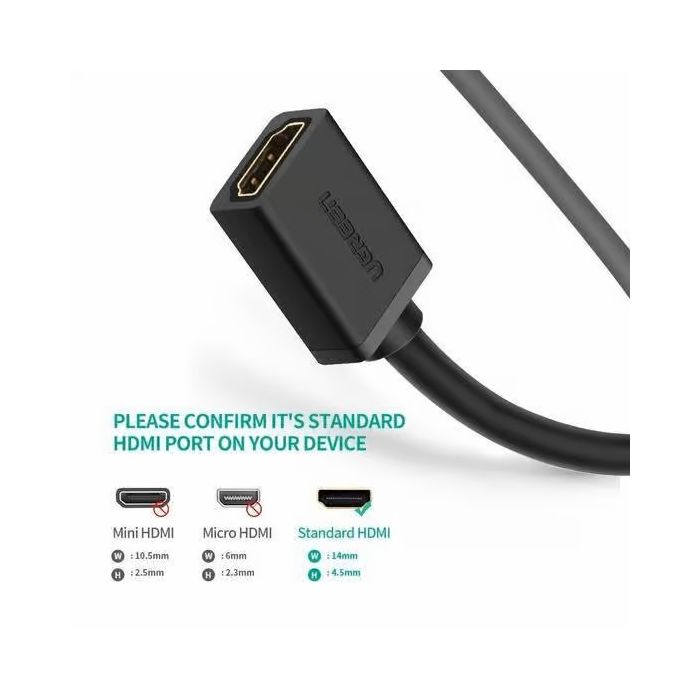 UGREEN HDMI 4K Cable Male to Female Black 2m/10142