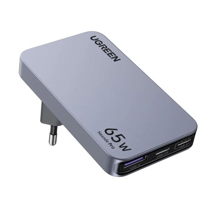 UGREEN 65W Nexode GaN Pro, 3-Port Ultra-Slim Fast Charger USB-A, 2*USB-C /25356