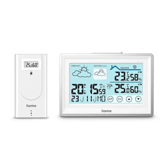 Hama "Bahamas" Weather Station with Outdoor Station, White /222228