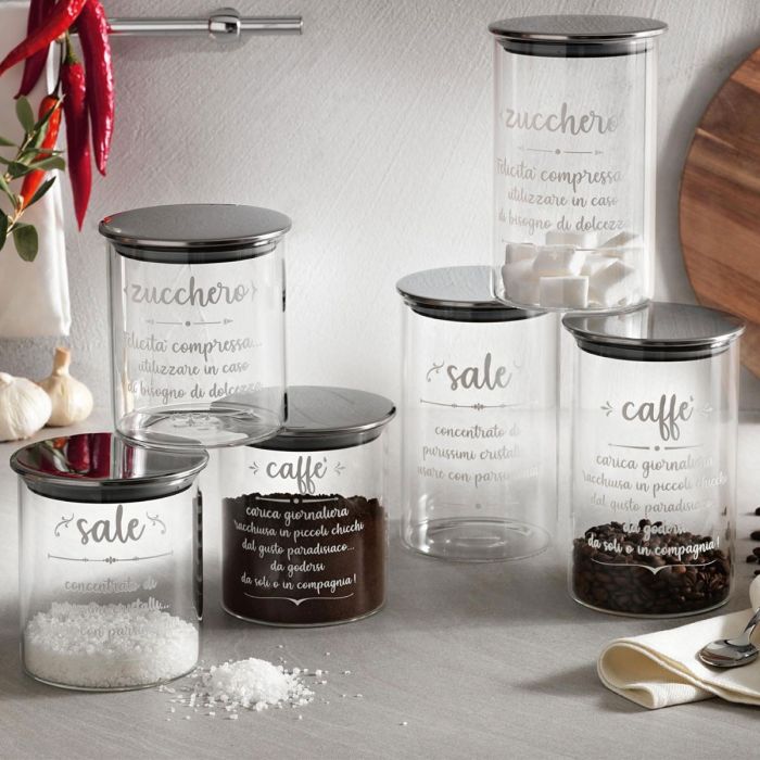 Brandani 52609 glass jar for sugar with lid 750gr