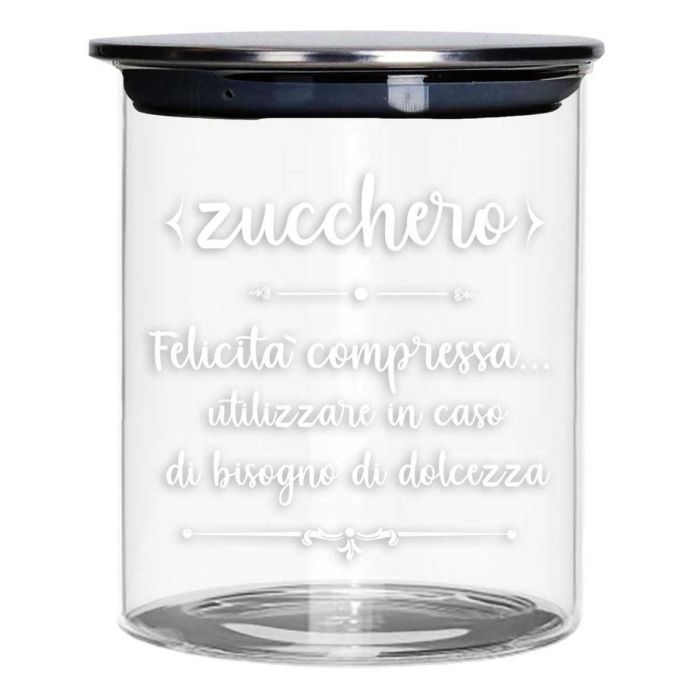 Brandani 52609 glass jar for sugar with lid 750gr